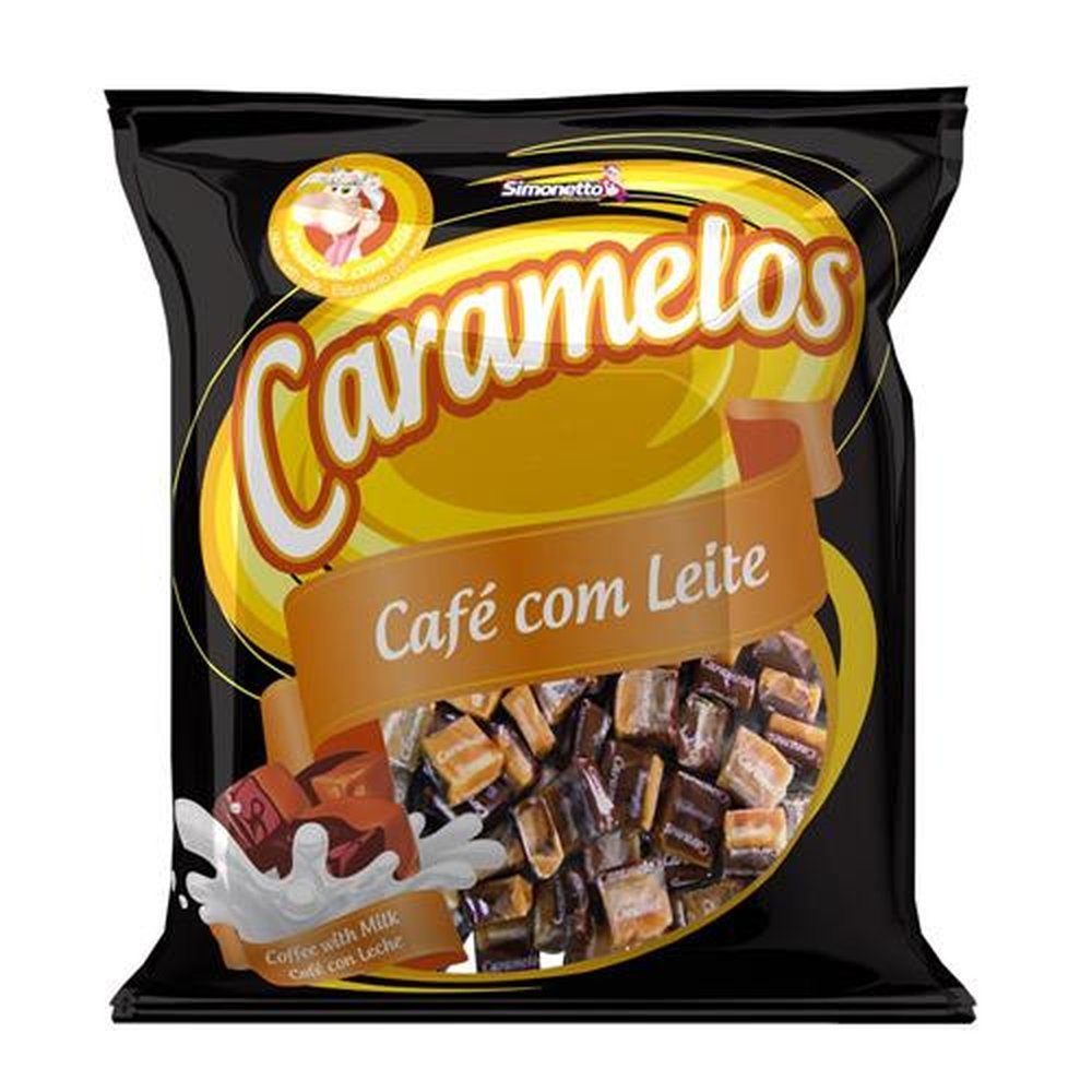 Caramelo Café com Leite 500g - Caixa Com 18 Pacotes