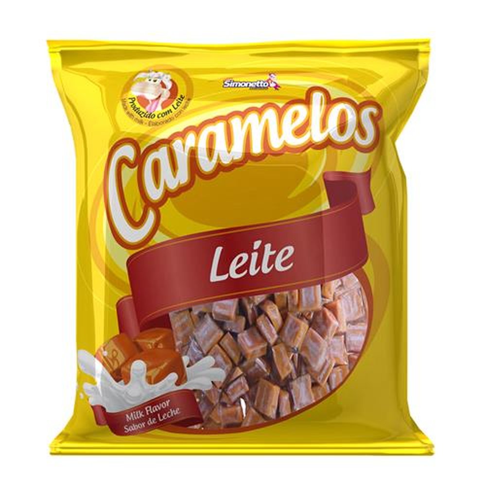Caramelos Leite 500g - Caixa Com 18 Pacotes
