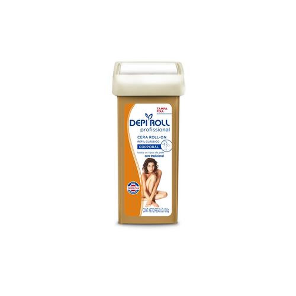 Cera Depilatoria Refil Roll On Depiroll Tradicional Tampa Fixa 100g