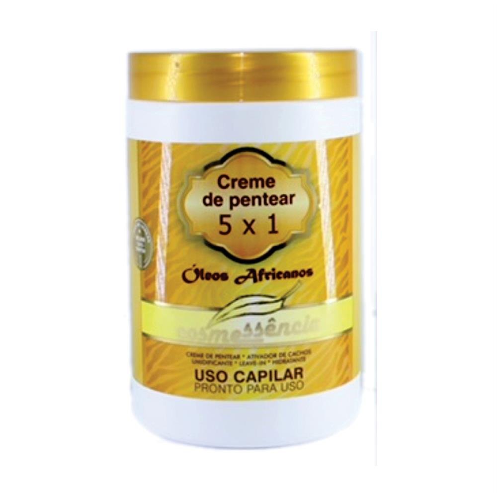 Creme Cabelo Pentear 1Kg 5X1 Óleos Africanos