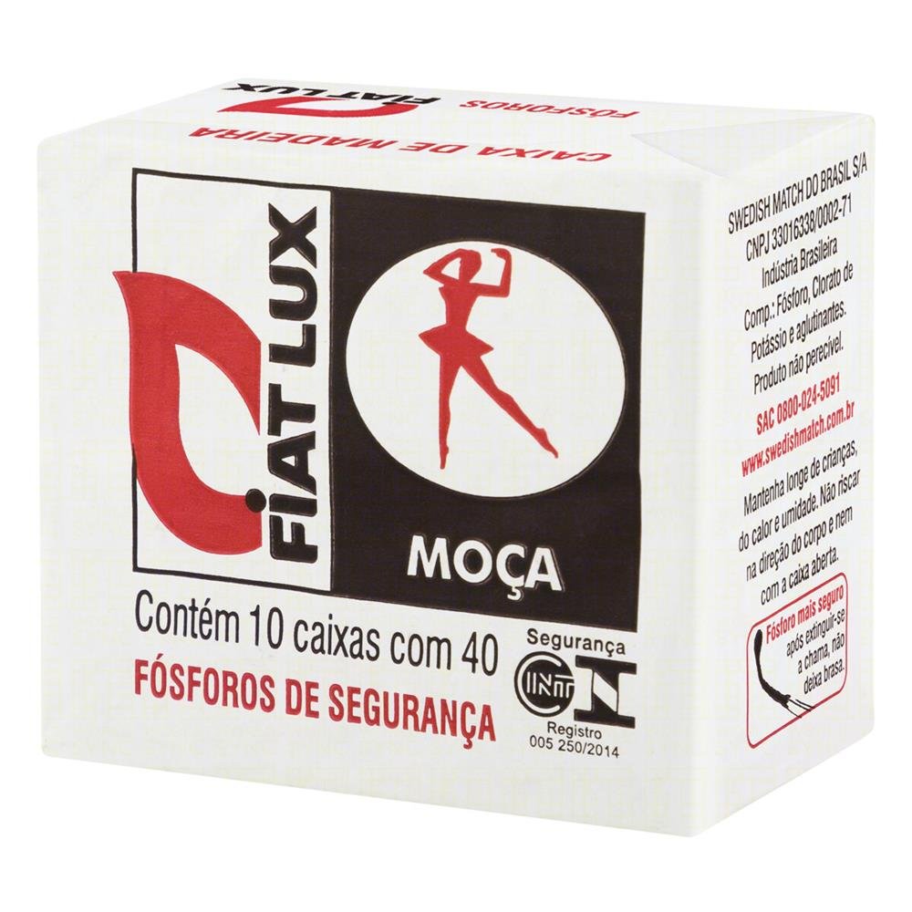 Fósforo Moça Fiat Lux De Madeira