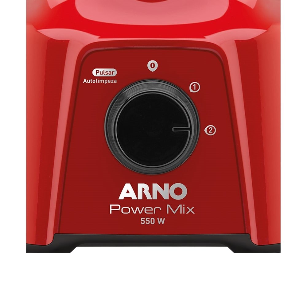Liquidificador Arno LQ11 Power Mix - Copo de Plástico 2 Velocidades + Pulsar 550W Vermelho 110V