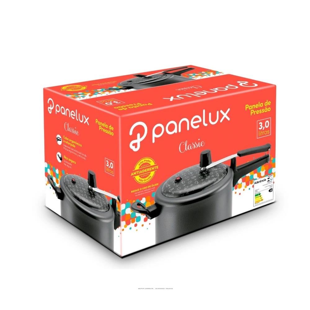Panela De Pressão Revestimento Antiaderente Panelux 4,5 Litros Cinza 5000020