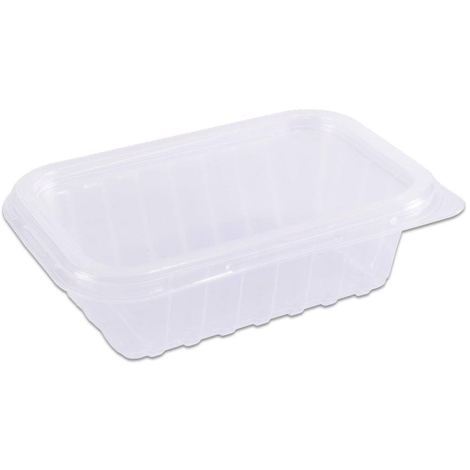 Pote Descartável Retangular 250Ml Com Tampa - Pacote Com 24 Unidades