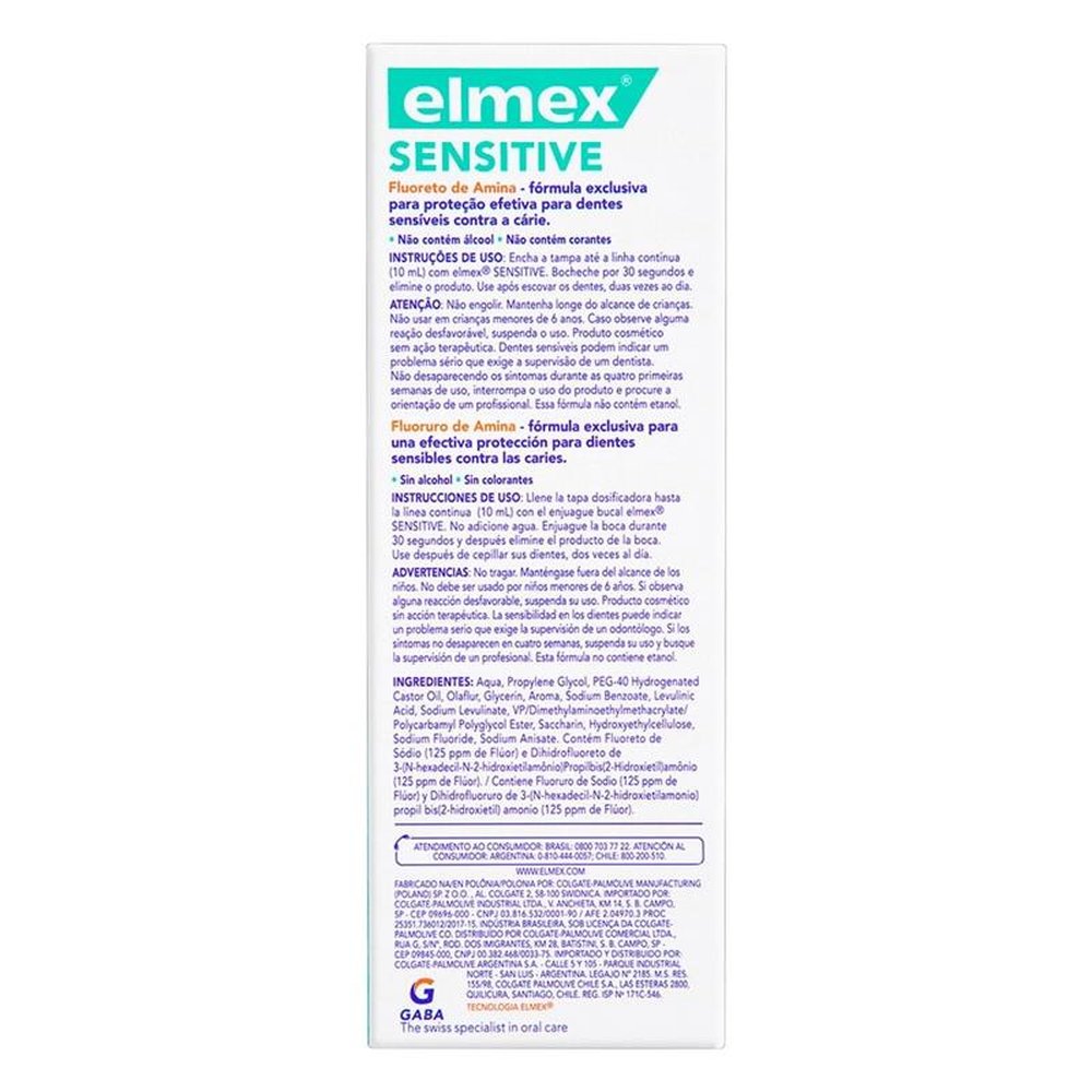 Enxaguatório Bucal Elmex Sensitive 400ml