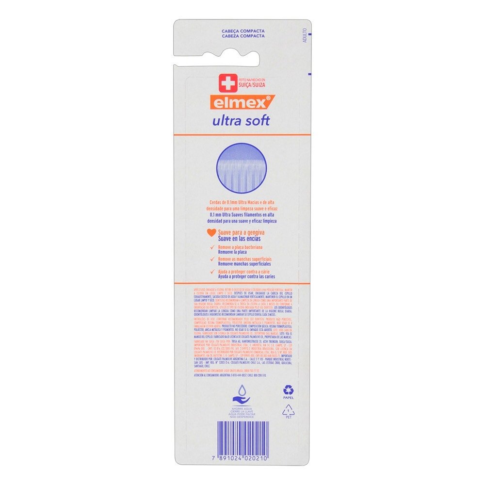 Escova de Dente Elmex Ultra Soft Embalagem com 2 Unidades