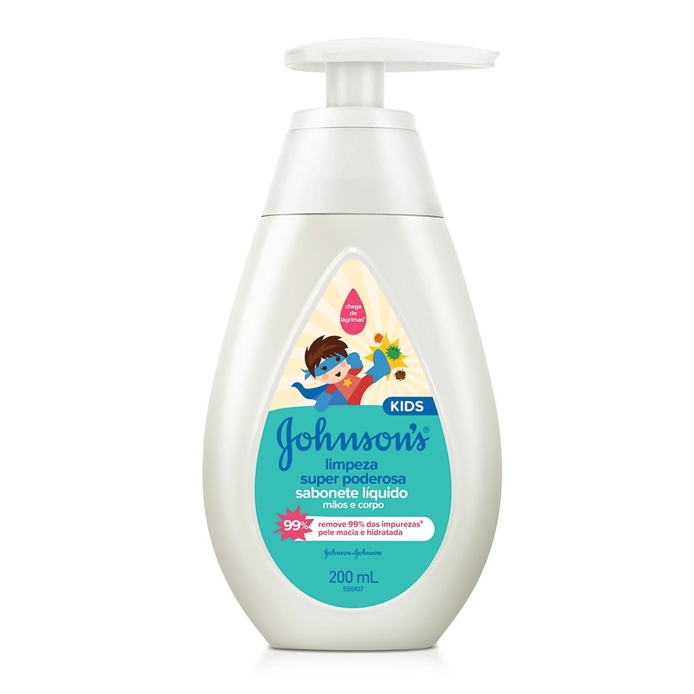 Sabonete Líquido Johnson Kids Limpeza Super Poderosa 200ml