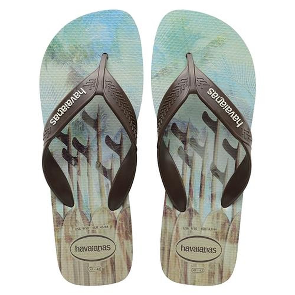 Havaianas Surf Bege Palha/Preto/Laranja Neon 37/8