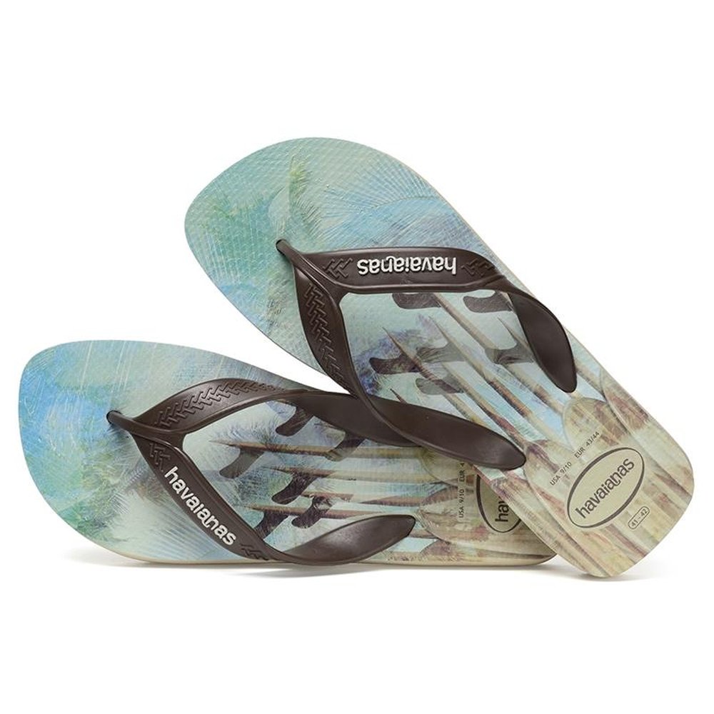 Havaianas Surf Bege Palha/Preto/Laranja Neon 37/8