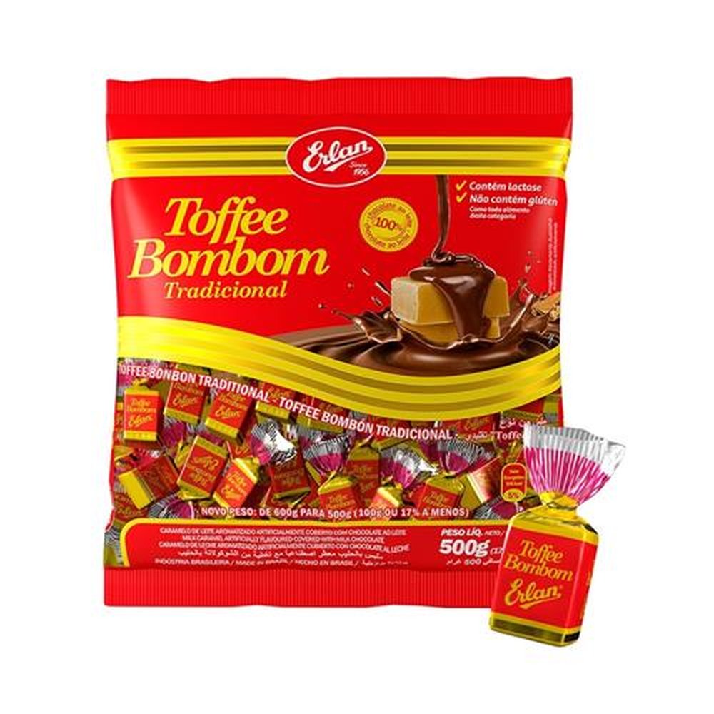 Bala Toffee Bombom 500g