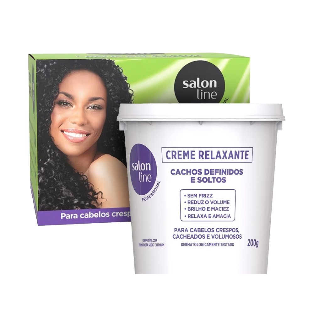 Alisante/Relaxante em Creme Salon Line Cachos Definidos e Soltos Coco/Avelã 200g