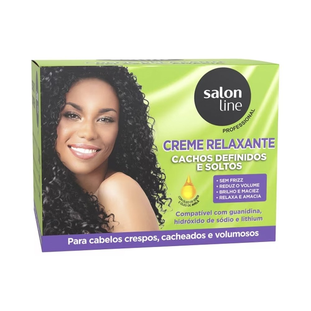 Alisante/Relaxante em Creme Salon Line Cachos Definidos e Soltos Coco/Avelã 200g