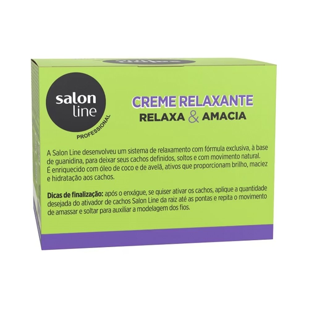 Alisante/Relaxante em Creme Salon Line Cachos Definidos e Soltos Coco/Avelã 200g