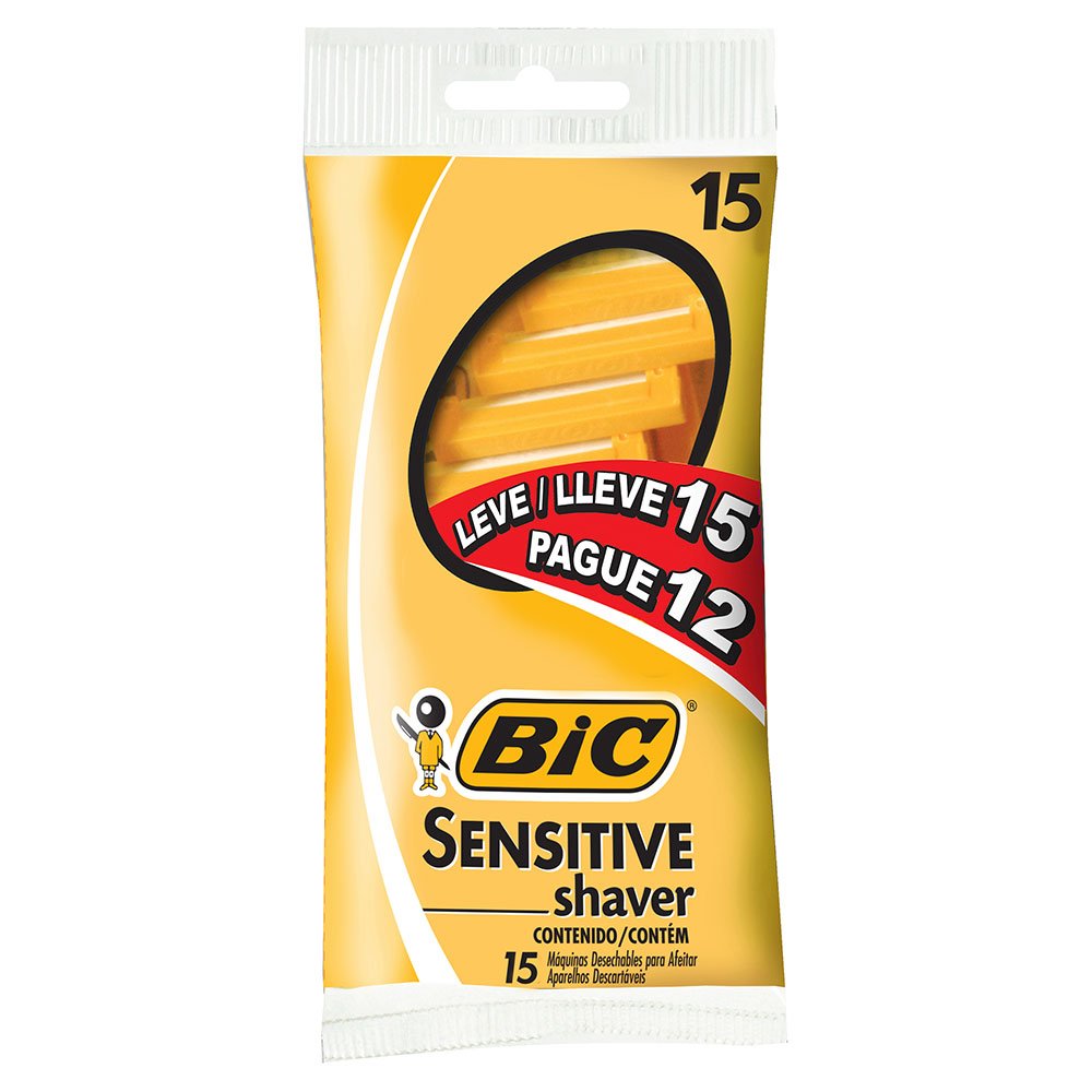 Aparelho Bic Sensitive Shaver Embalagem com 15 Unidades