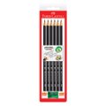 Lápis Faber Castell Max Grafite Preto - 1 Embalagem com 6 Unidades + 1 Apontador Simples