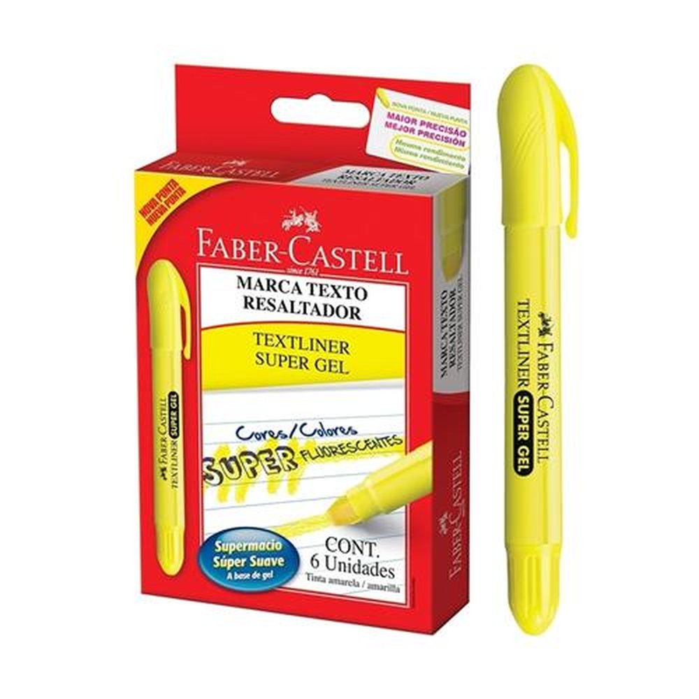 Marca Texto Faber-Castell Gels Amarelo