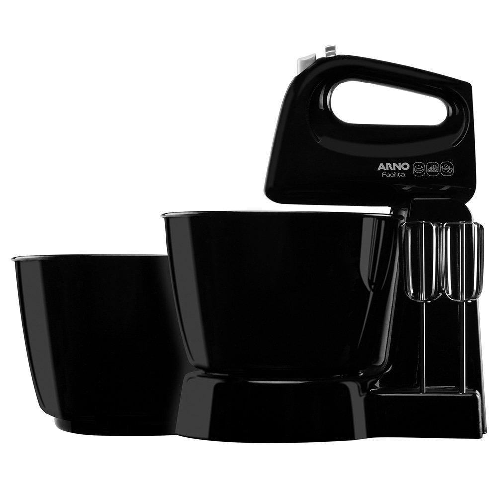 Batedeira Arno Facilita SX16 - 3 Velocidades, 2 Tigelas, 350W, Preta, 110V