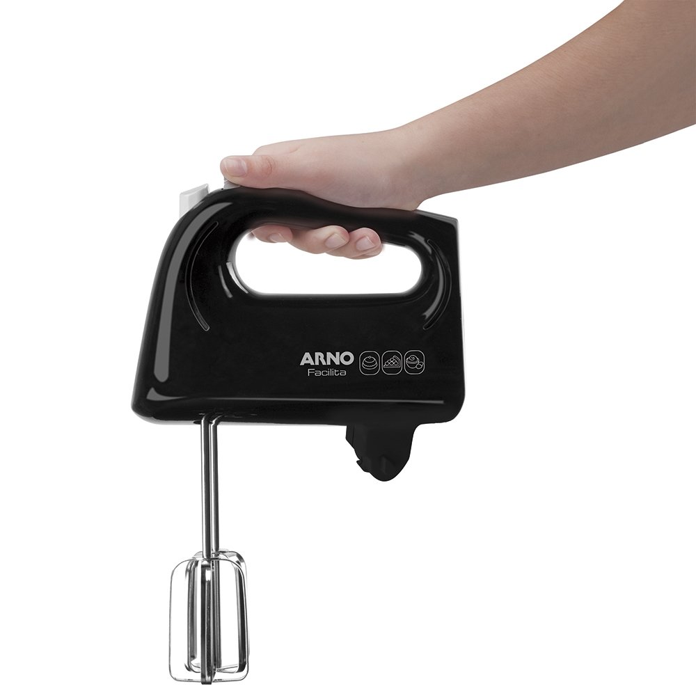 Batedeira Arno Facilita SX16 - 3 Velocidades, 2 Tigelas, 350W, Preta, 110V