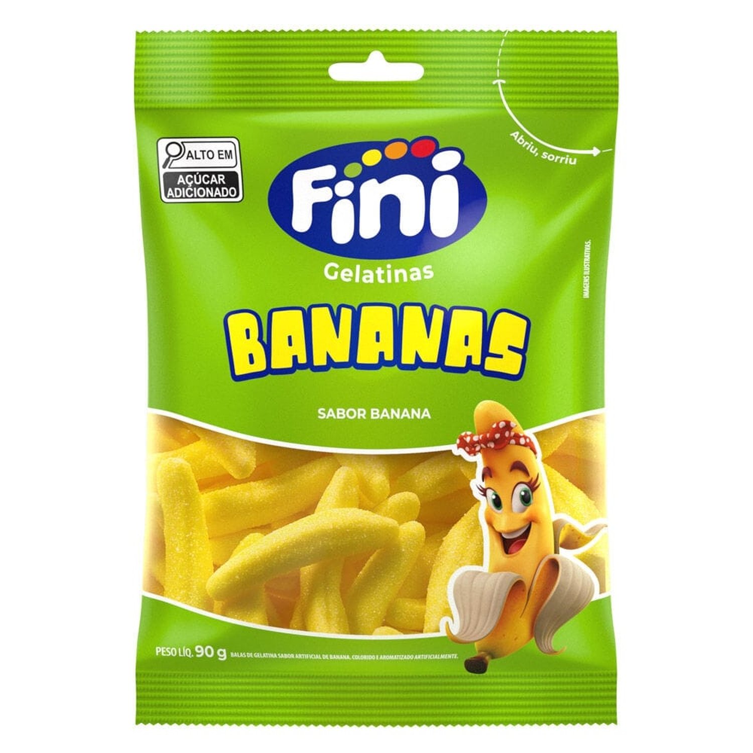 Bala Fini Gelatina Banana 90g