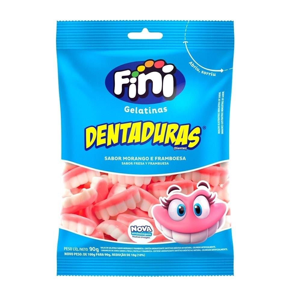 Bala Fini Gelatina Dentadura 90g