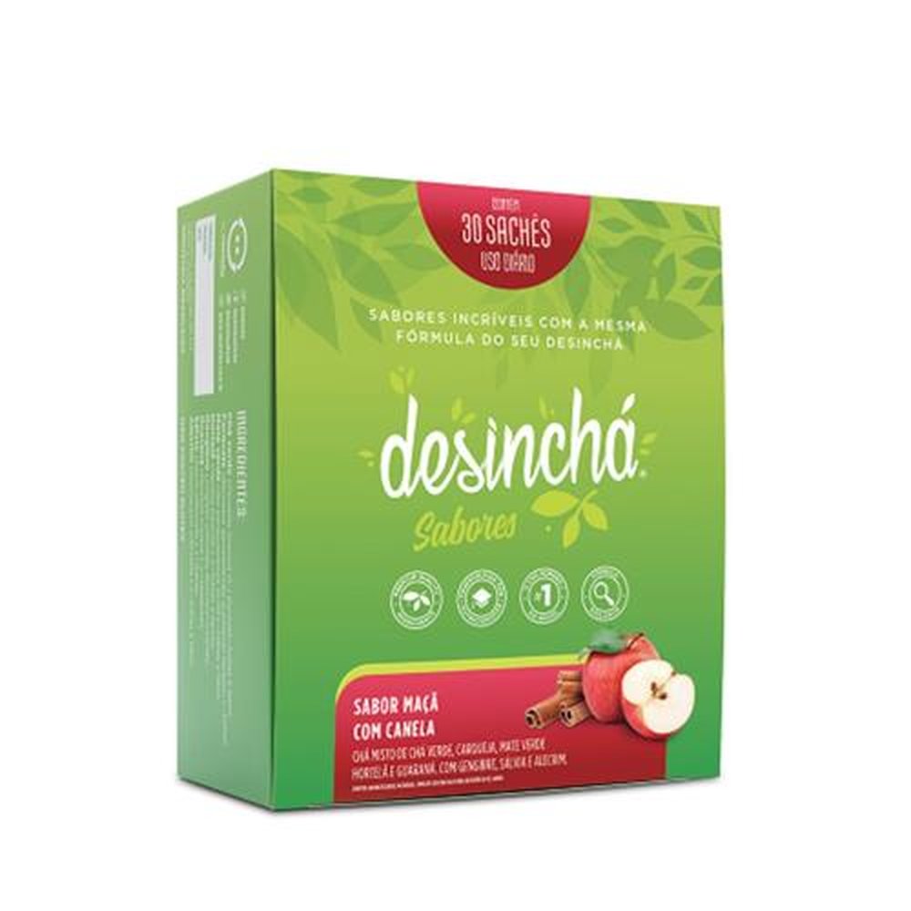Desinchá sabores Maça com canela - caixa 30 saches