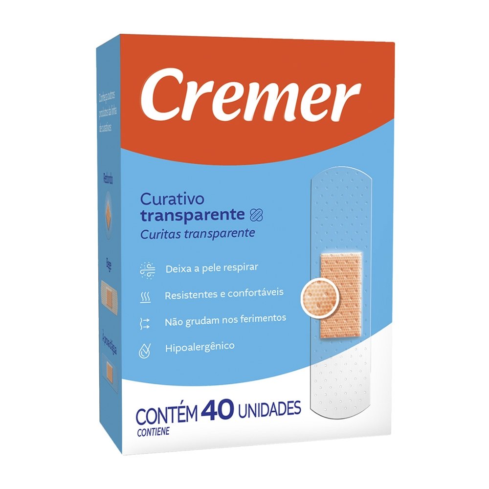 Curativo Cremer Care Transparente Embalagem com 40 Unidades