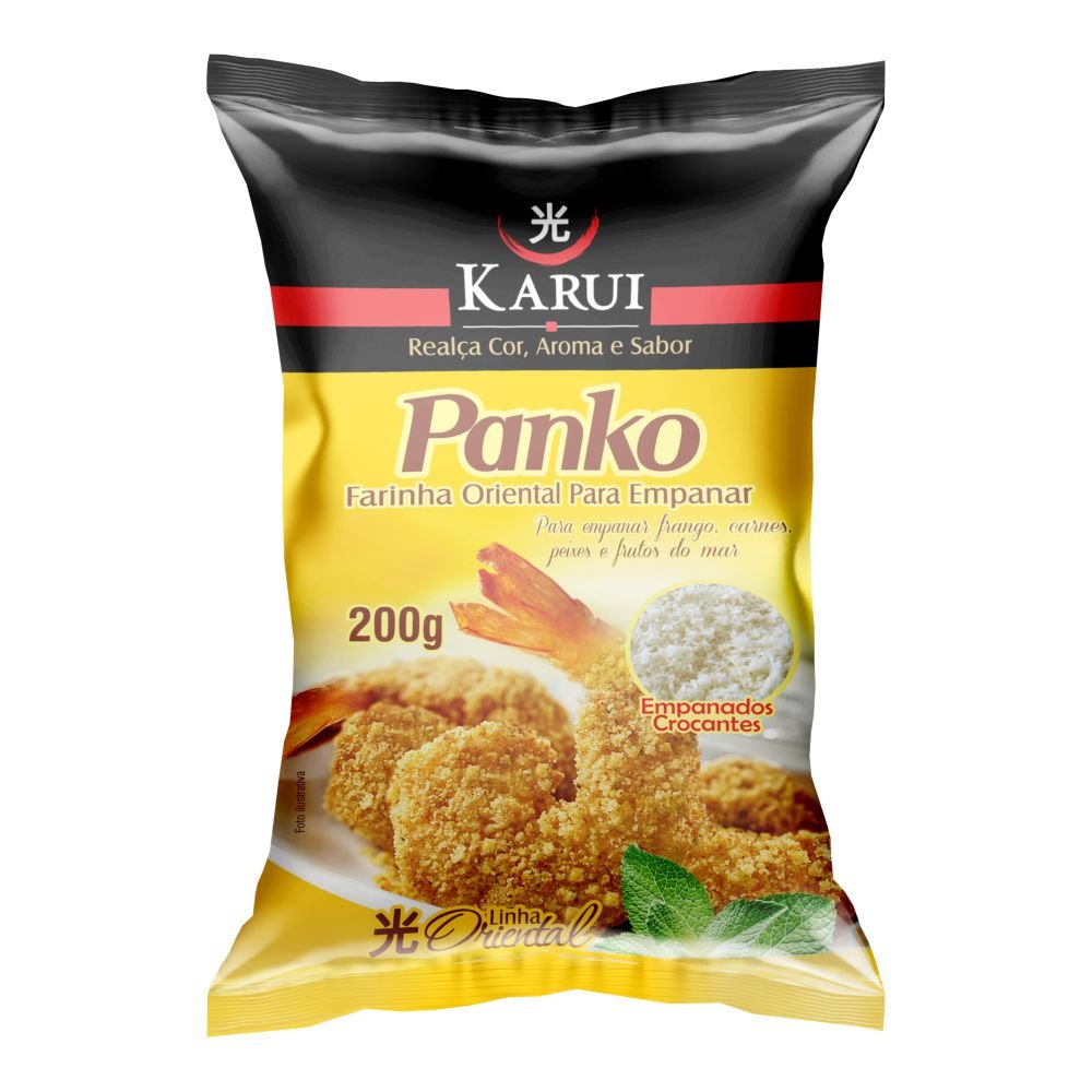 Farinha Panko Karui 200gr - Embalagem contém 10 pacotes