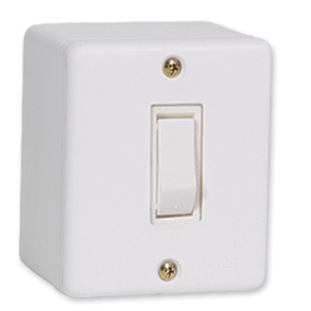 Interruptor Ilumi Sobrepor 1 Tecla Simples Branca 6A 250V
