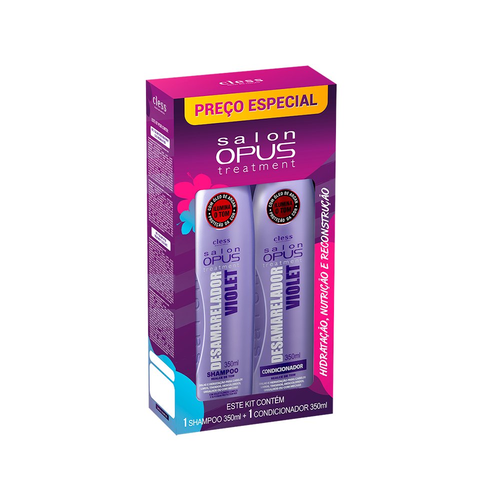 Kit Shampo+condicionador Salon Opus Violet 350ml Cless