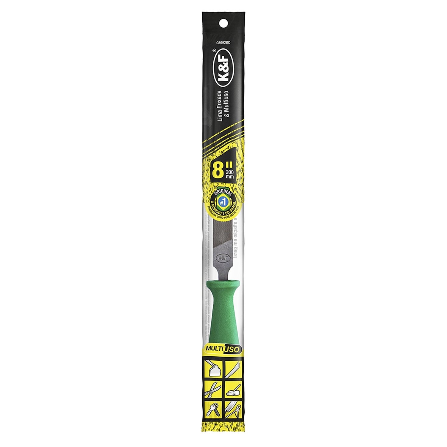 Lima Enxada K&F 8P Blister com Cabo