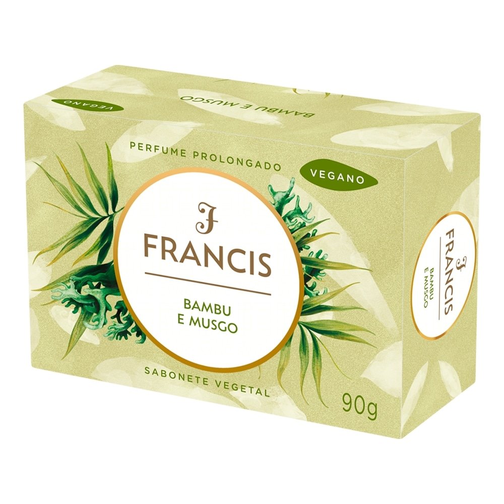 Sabonete Francis Luxo Bambu e Musgo 90g - Embalagem com 12 Unidades