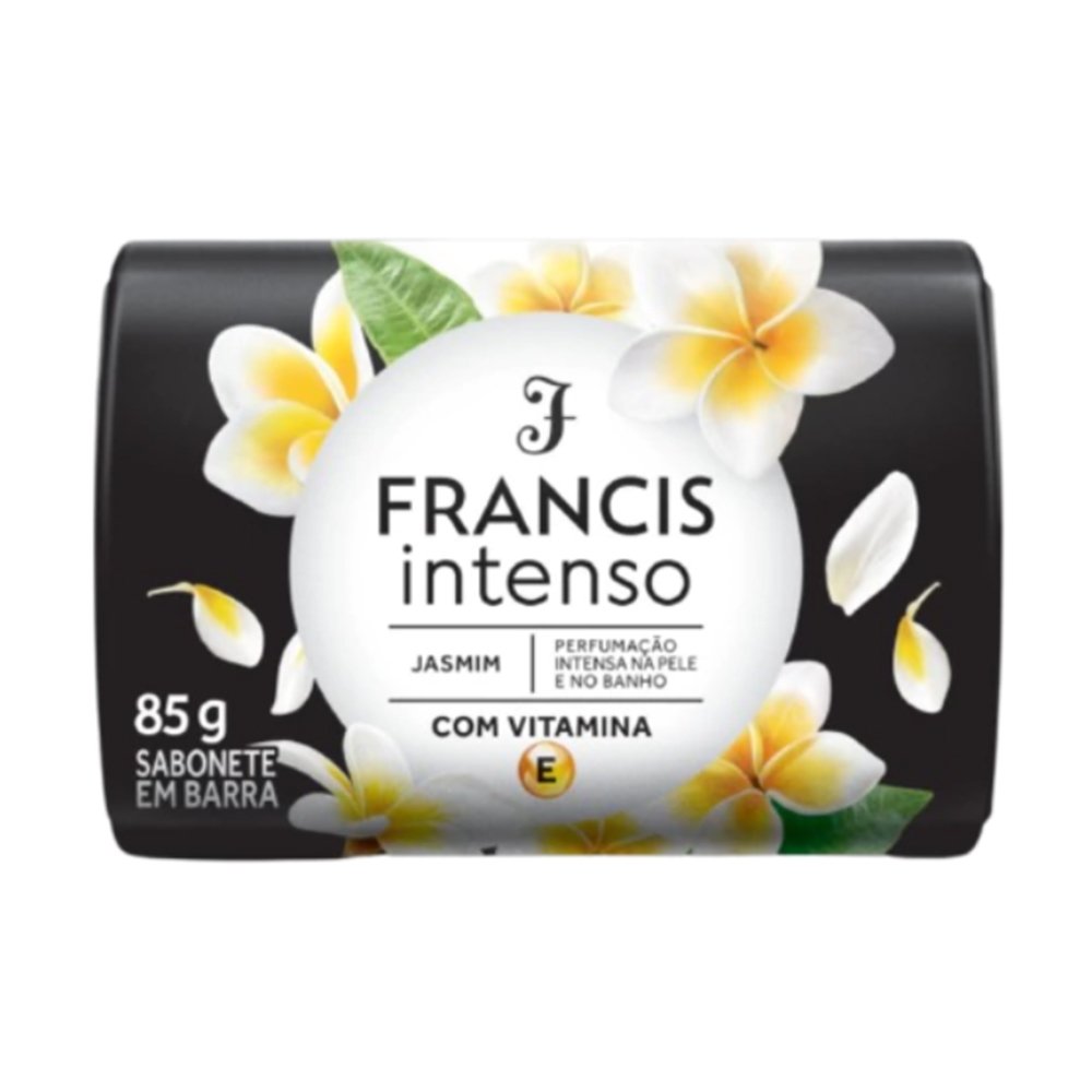 Sabonete Francis Intenso Branco Jasmin 85g - Embalagem com 12 Unidades