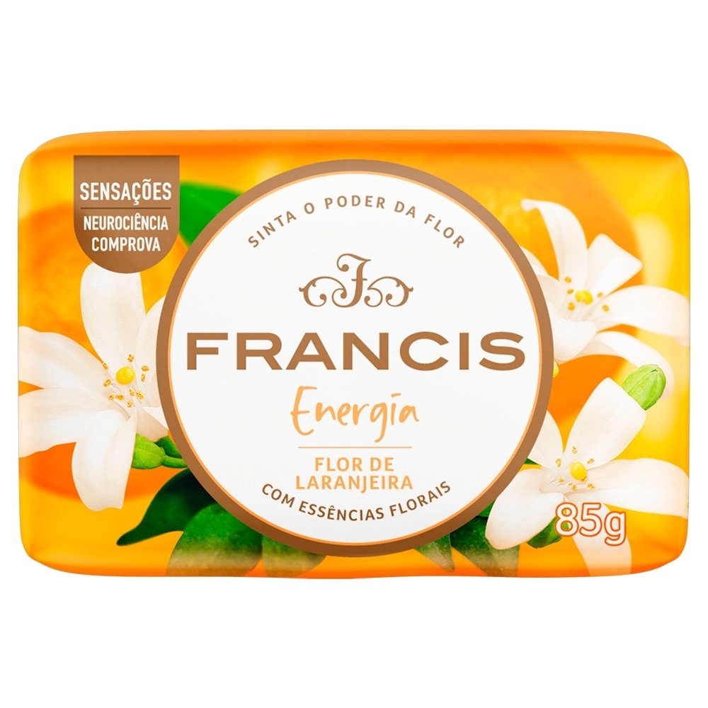 Sabonete Francis Suave Flor de Laranjeira 85g - Embalagem com 12 Unidades