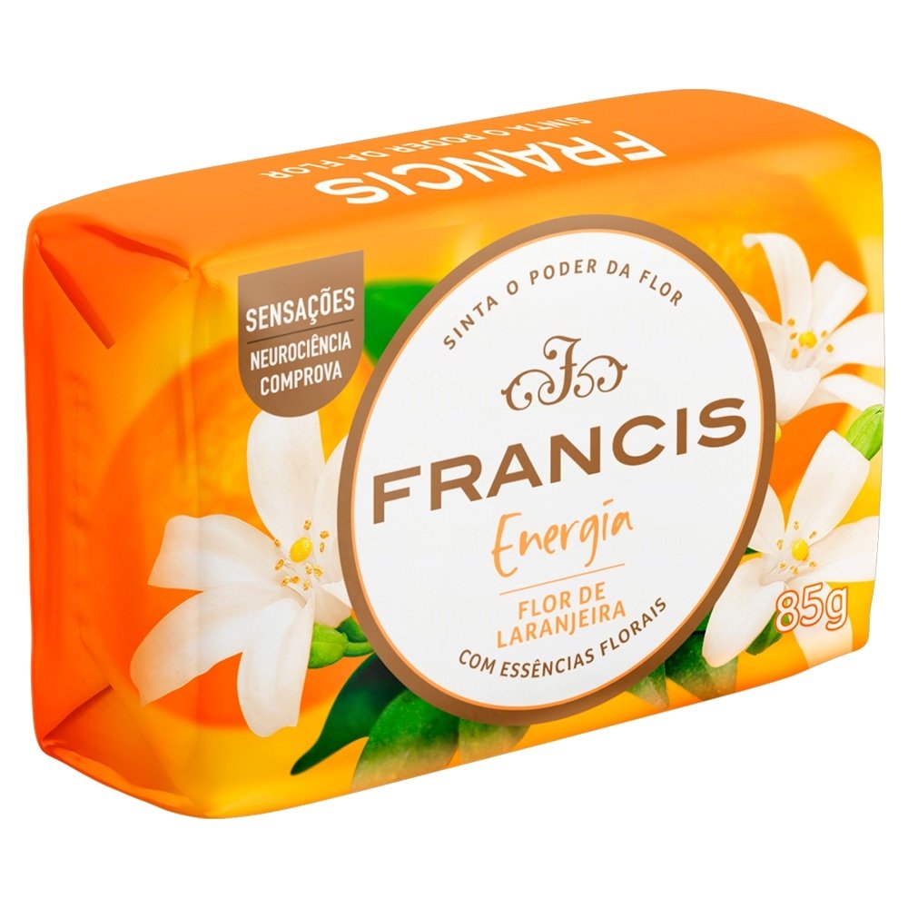Sabonete Francis Suave Flor de Laranjeira 85g - Embalagem com 12 Unidades