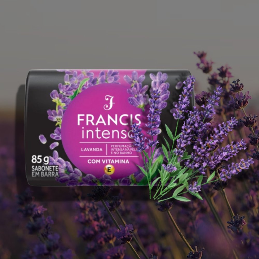 Sabonete Francis Intenso Lavanda 85g - Embalagem com 12 Unidades