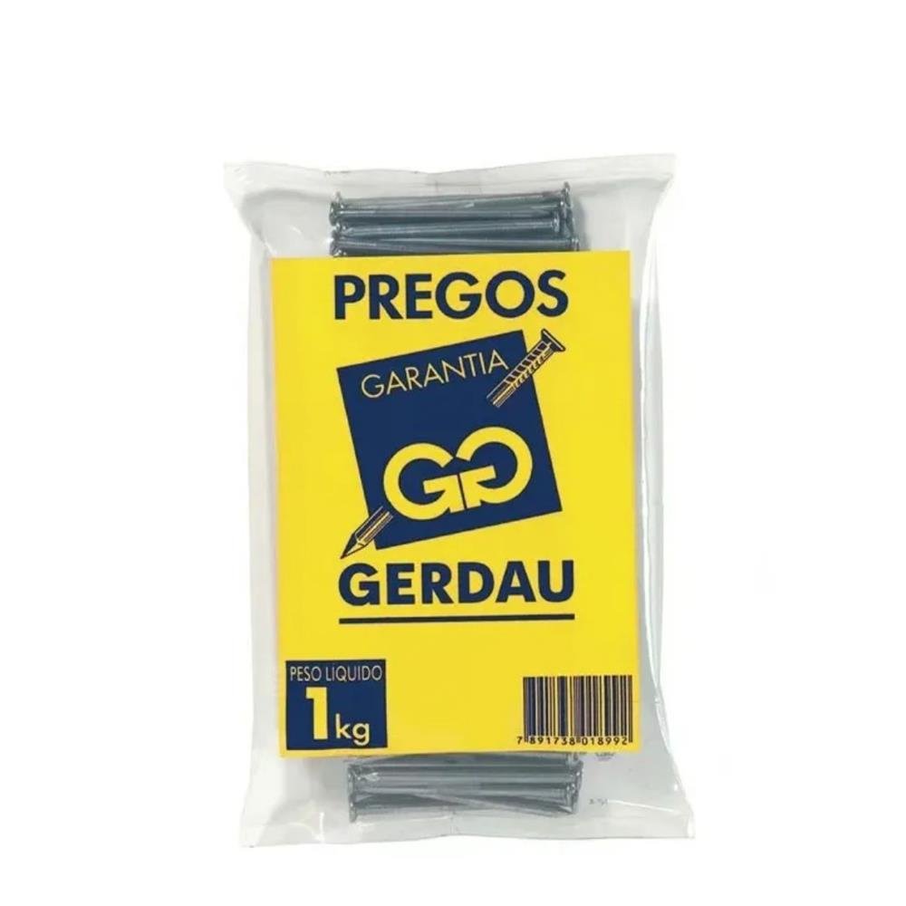 Prego Gerdau CC 16X27-2.1/2X12 Polido embalagem com 1Kg