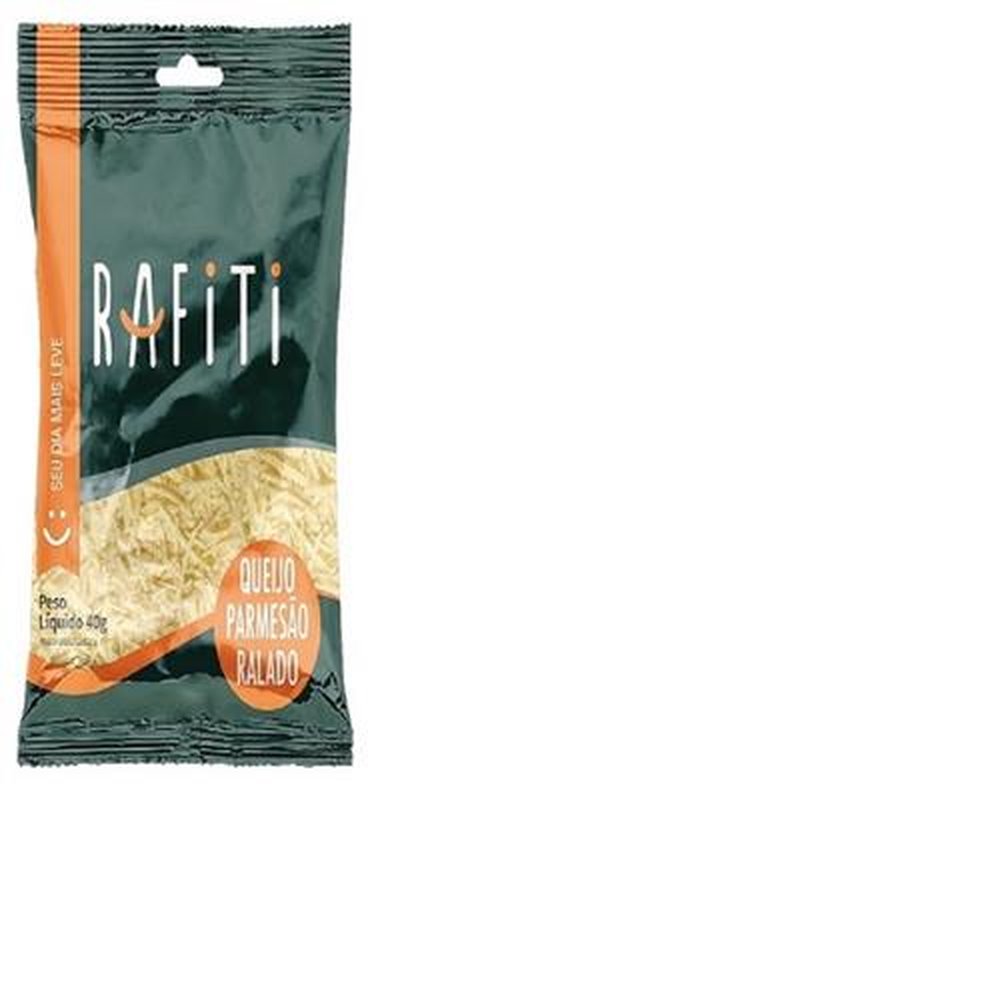 Queijo Parmesão Ralado( fiapo) 40gr Rafiti (Emb. contém 25 pacotes de 40gr)