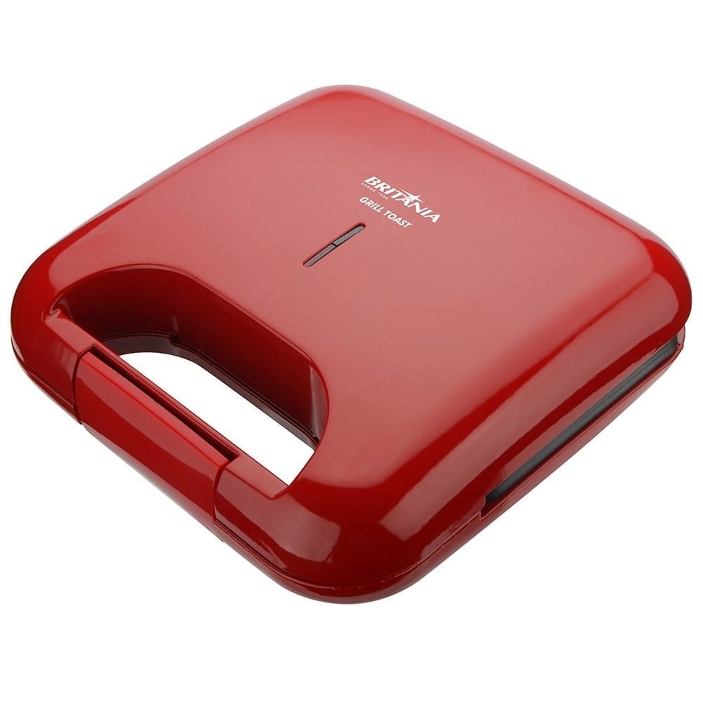 Sanduicheira Grill Britânia Toast BGR01V 750W, Vermelha, 110V