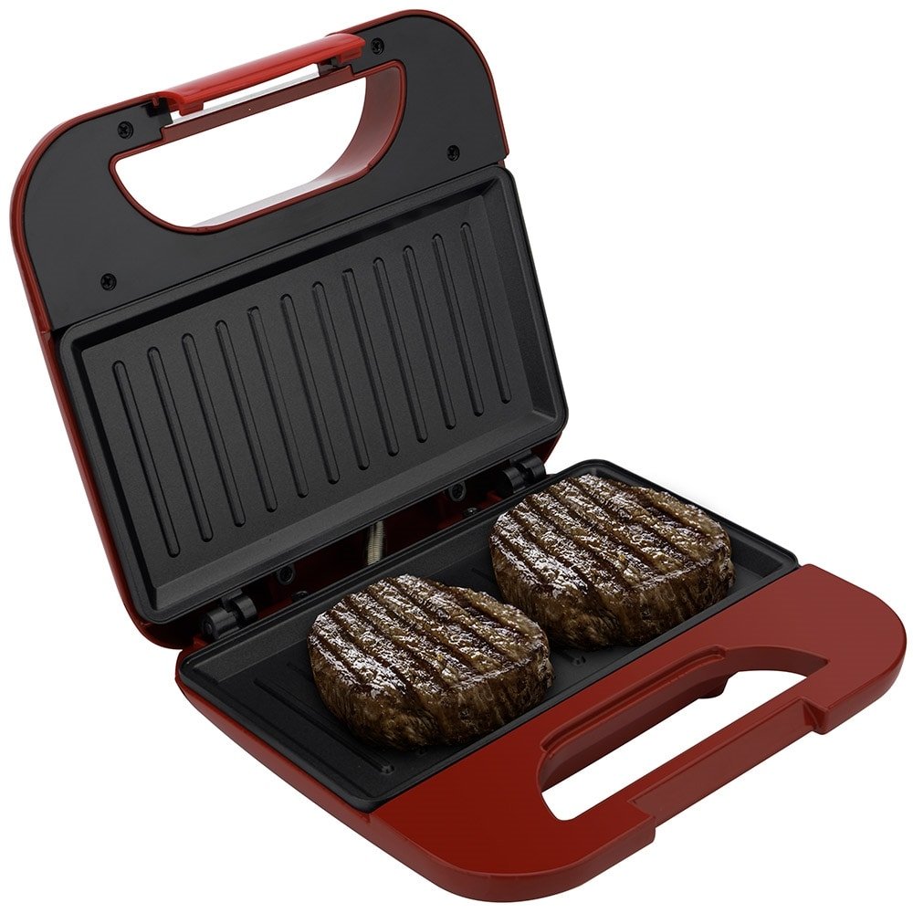 Sanduicheira Grill Britânia Toast BGR01V 750W, Vermelha, 110V