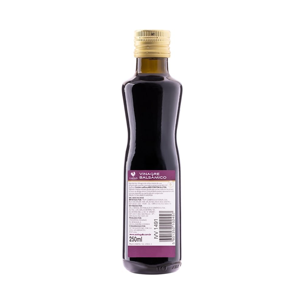 Vinagre Balsâmico Gallo 250ml