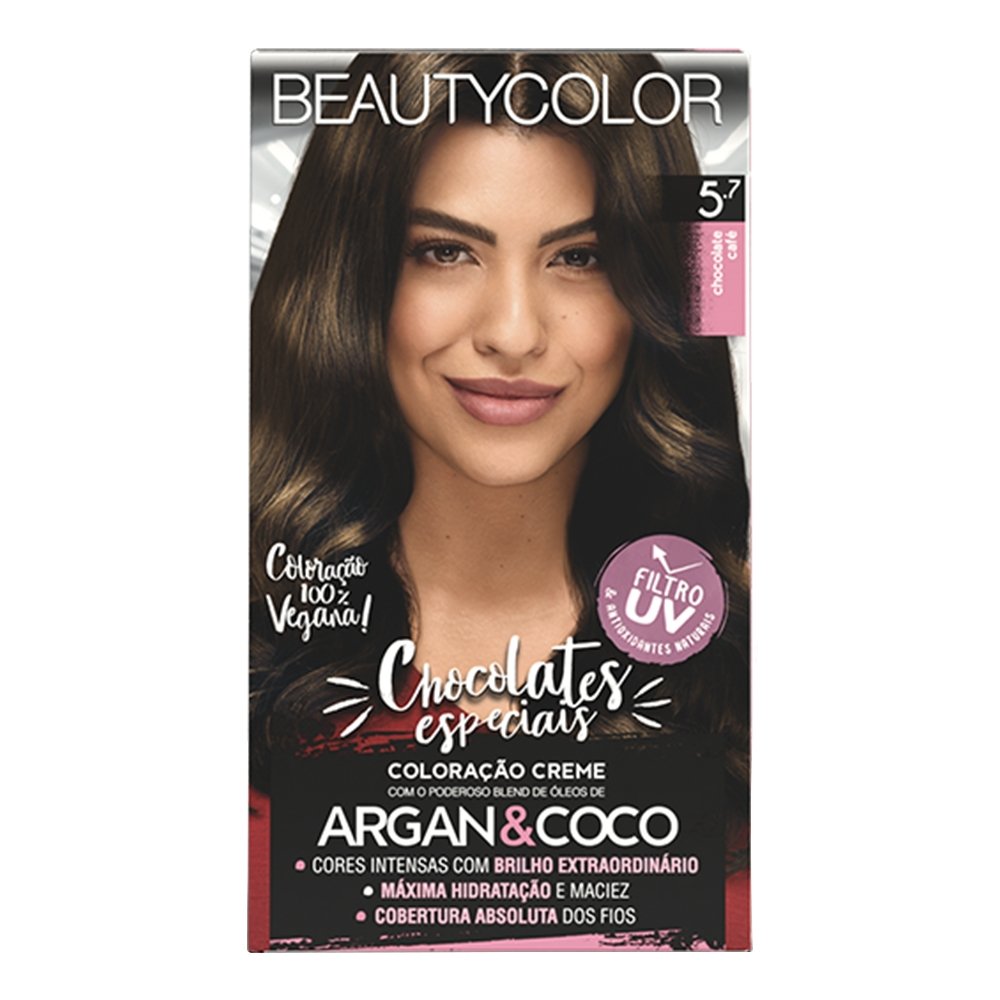 Tintura Beauty Color Creme Kit 5.7 Chocolate Café