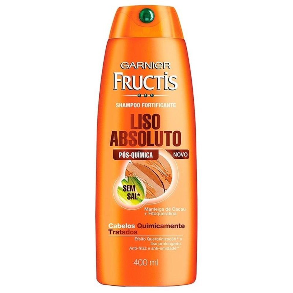 Shampoo Liso Absoluto Química Fructis Garnier 400ml Martins Atacado