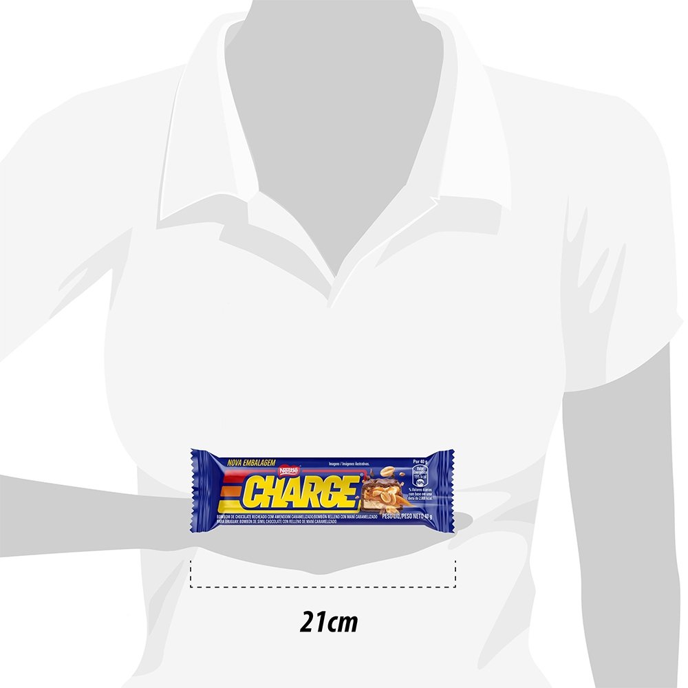 Chocolate Nestlé Charge 40g - Embalagem com 30 Unidades