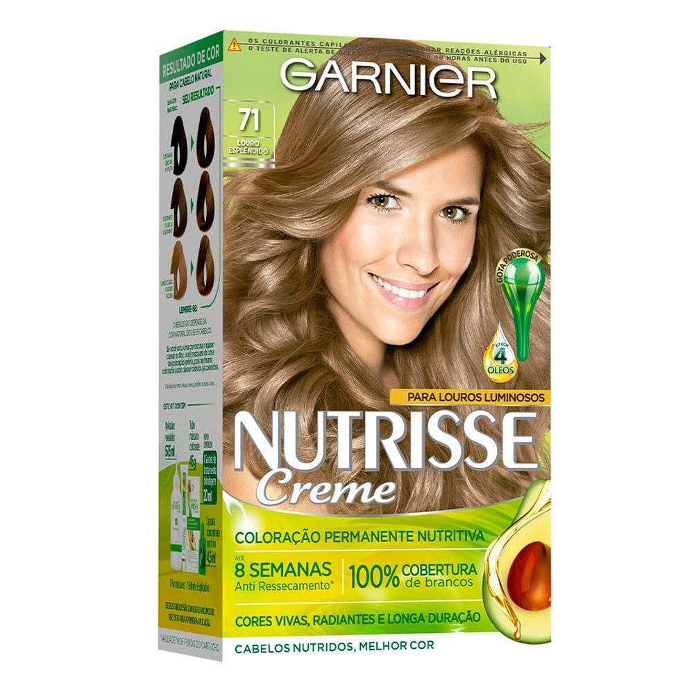 Tintura Nutrisse 71 Louro Cinza Médio