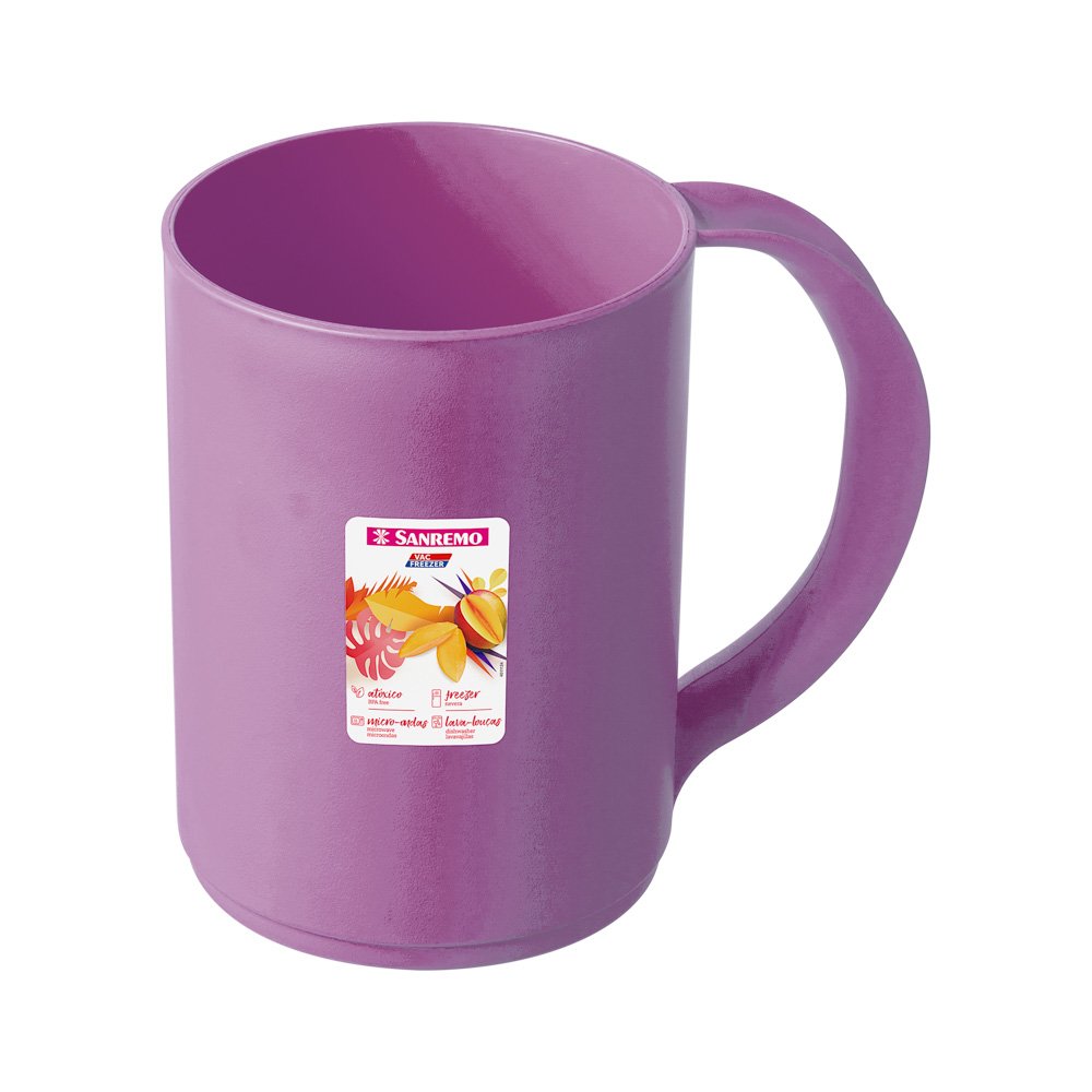 Caneca Plastico Sanremo 450 Ml Cores Diversas
