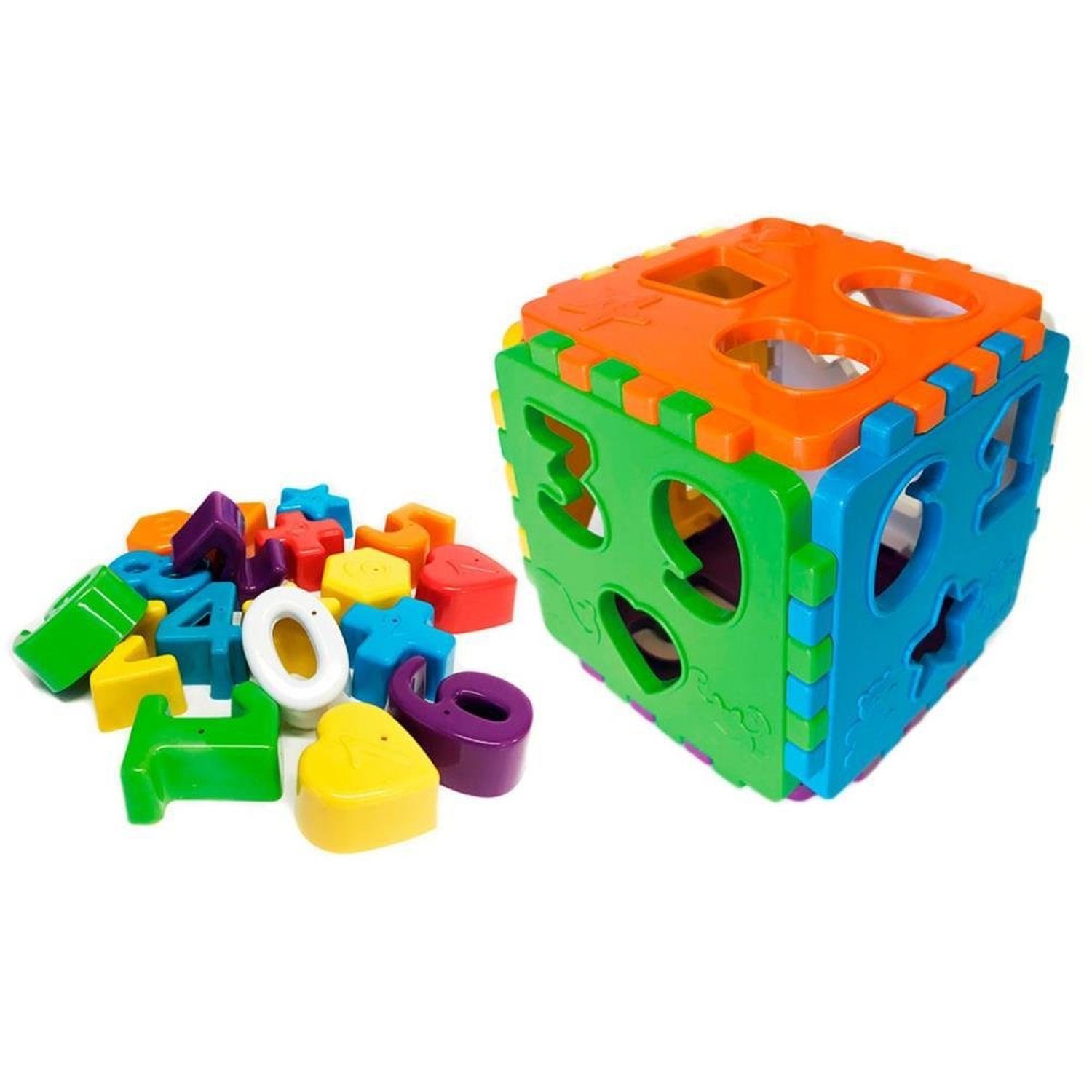 Brinquedo Educativo Cubo Educa Mais Com Blocos