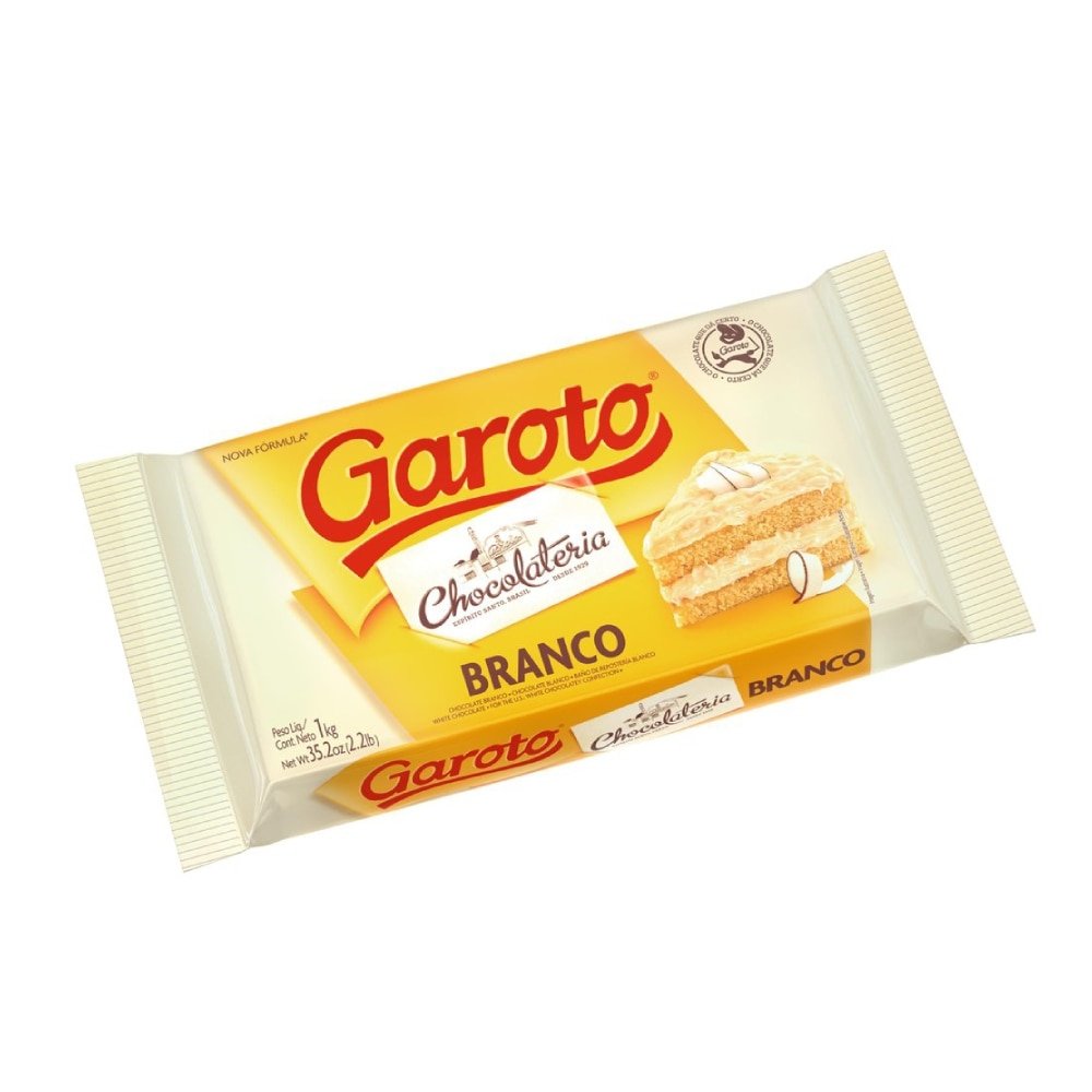 Chocolate para Cobertura Garoto Branco 1kg