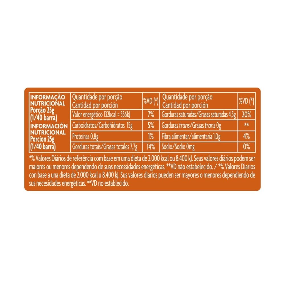 Barra De Chocolate Garoto Blend Ao Leite + Meio Amargo 1kg