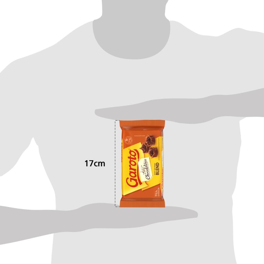 Barra De Chocolate Garoto Blend Ao Leite + Meio Amargo 1kg