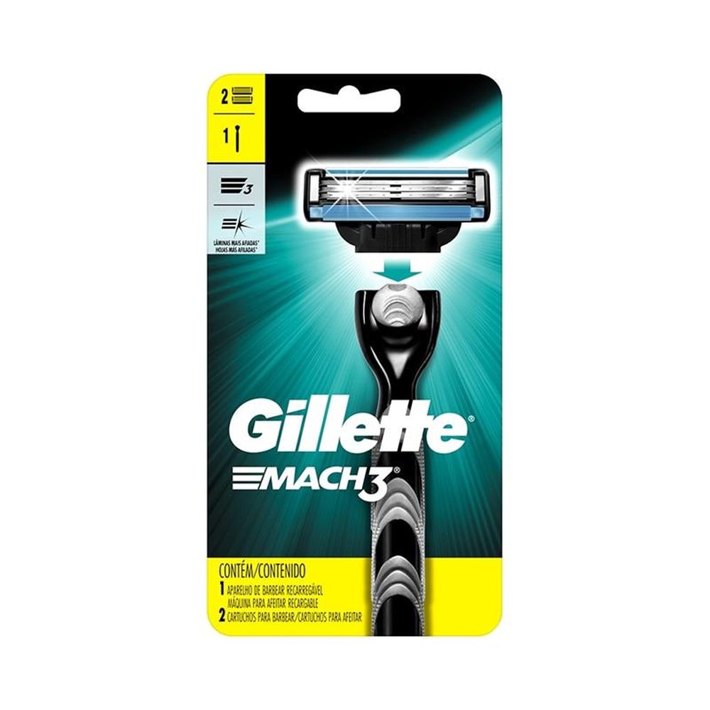 Aparelho para Barbear Mach3 Regular Gillette - Emb. com 1un + Carga